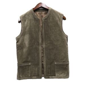 Donci El Corte Inglés Suede Leather Vest Sz 44 Vintage 90's Rancher Folk Pioneer